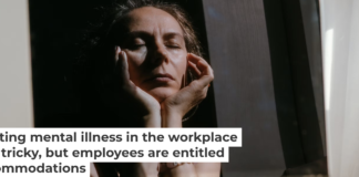 Navigating mental illness in the workplace can be tricky, but employees are entitled to accommodations Coping with mental illness can make starting and completing simple tasks at work more difficult. Fiordaliso/Moment via Getty Images